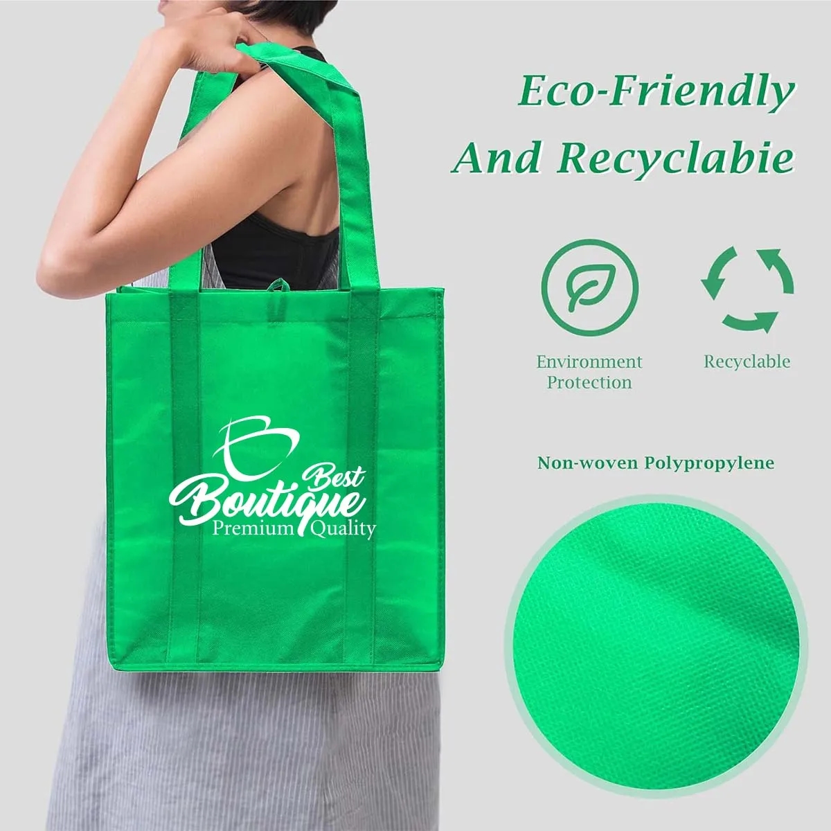 Custom Durable Large Capacity Reusable NonWoven Shopping Bag 5