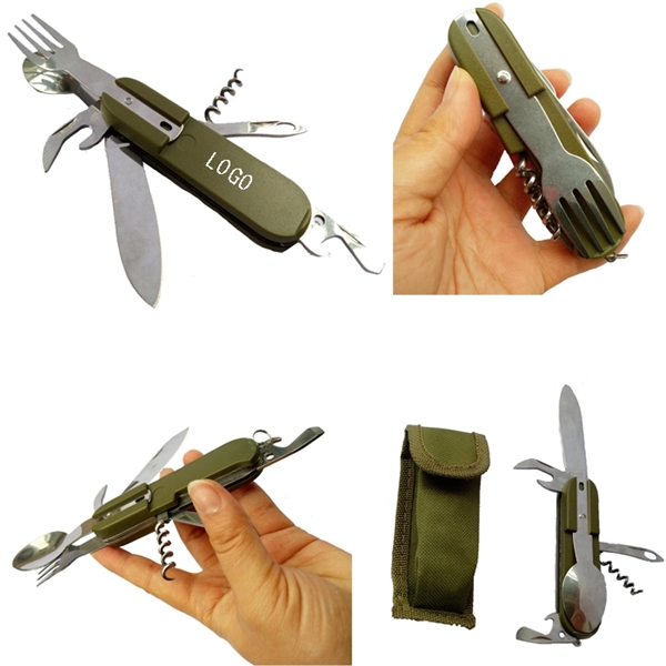 Camping Utensils Multi-Function Tool Cutlery Set