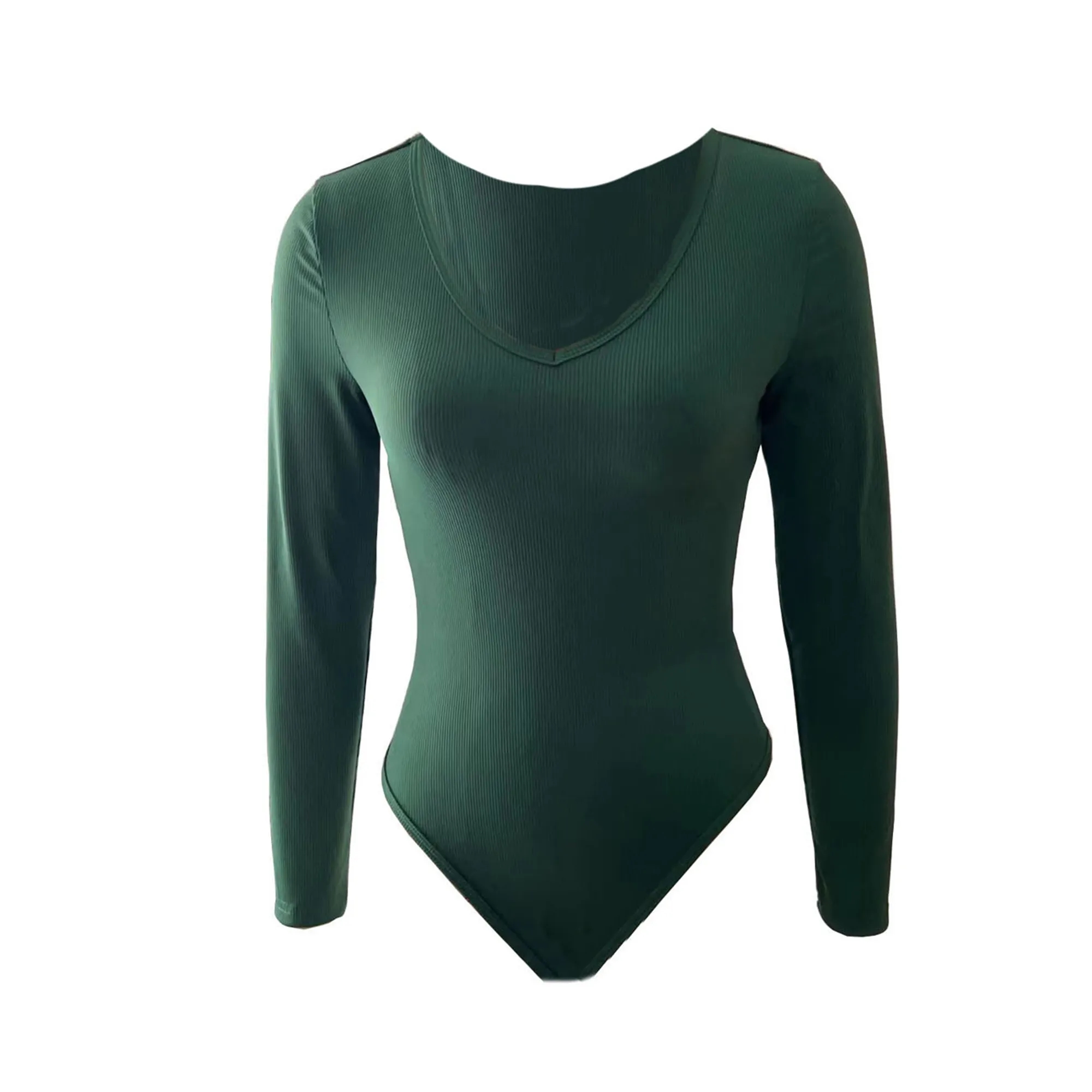 Seamed Cup V Neck Body Suit 6
