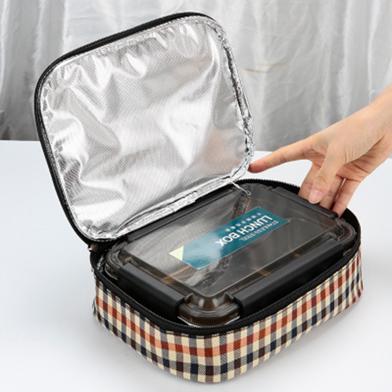 Grid Bento Box Lunch Bag 2