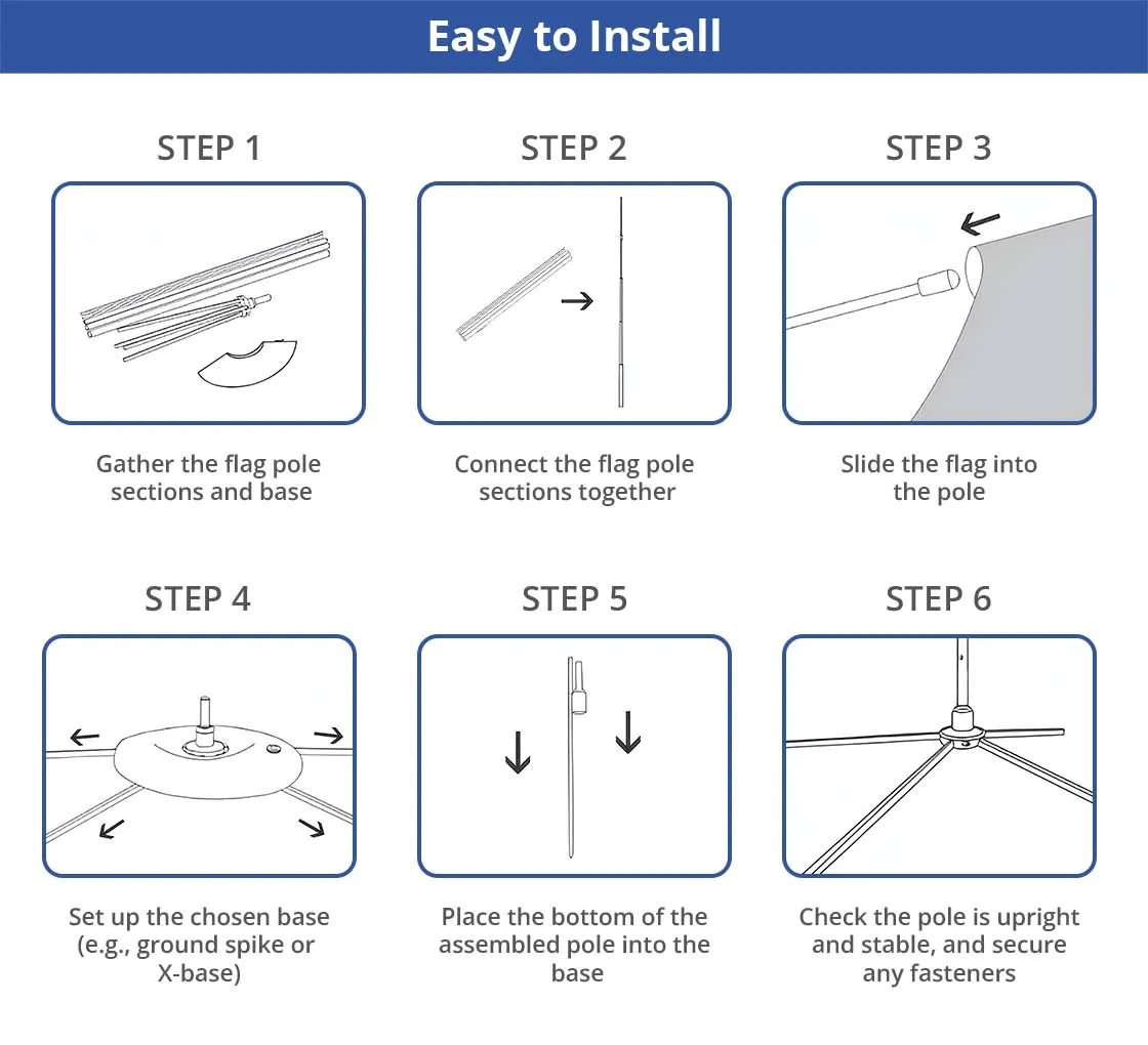 Concave Flags, Double Sided package (2.9ft x 15.5ft) 5