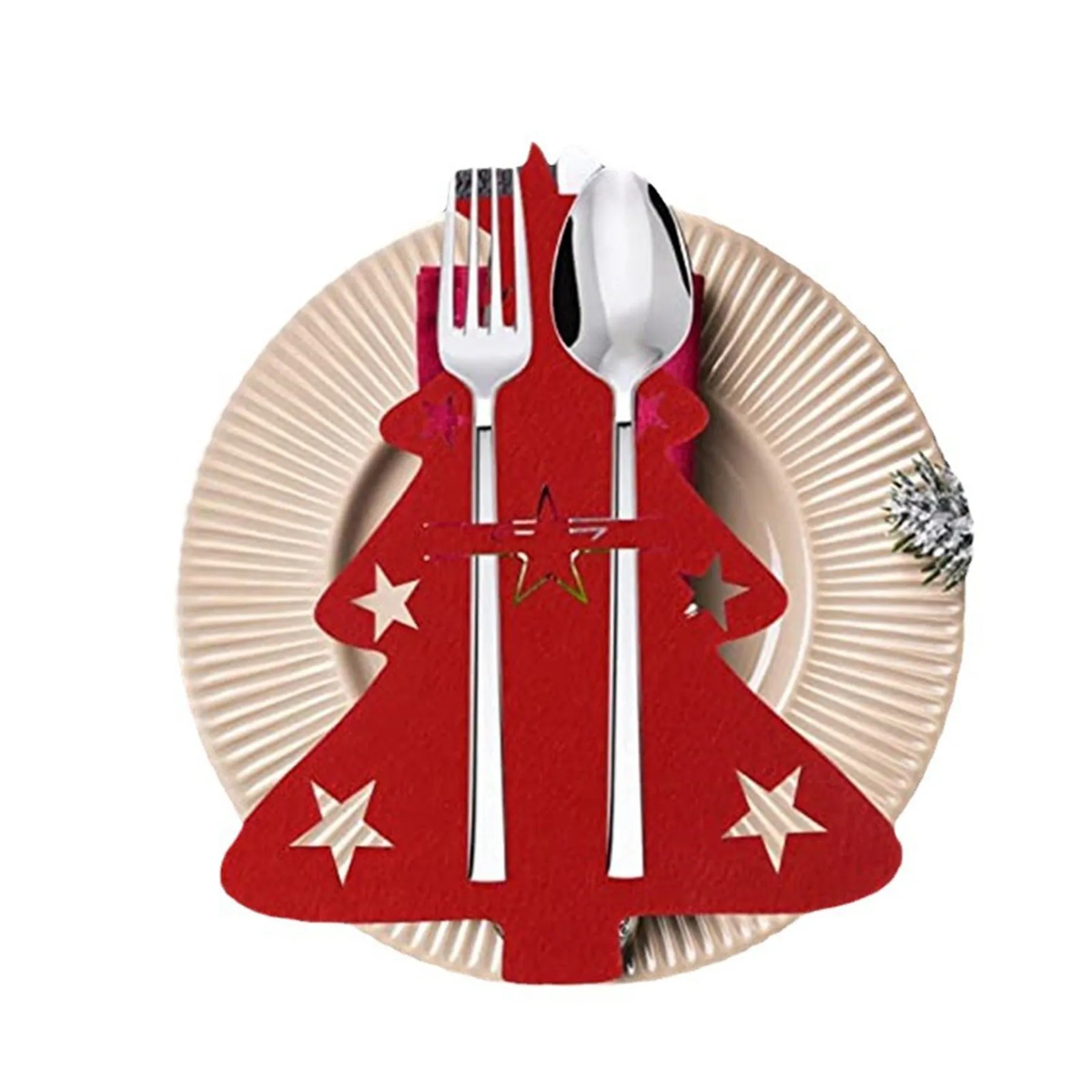 Felt Christmas Tree Cutlery Cover 4