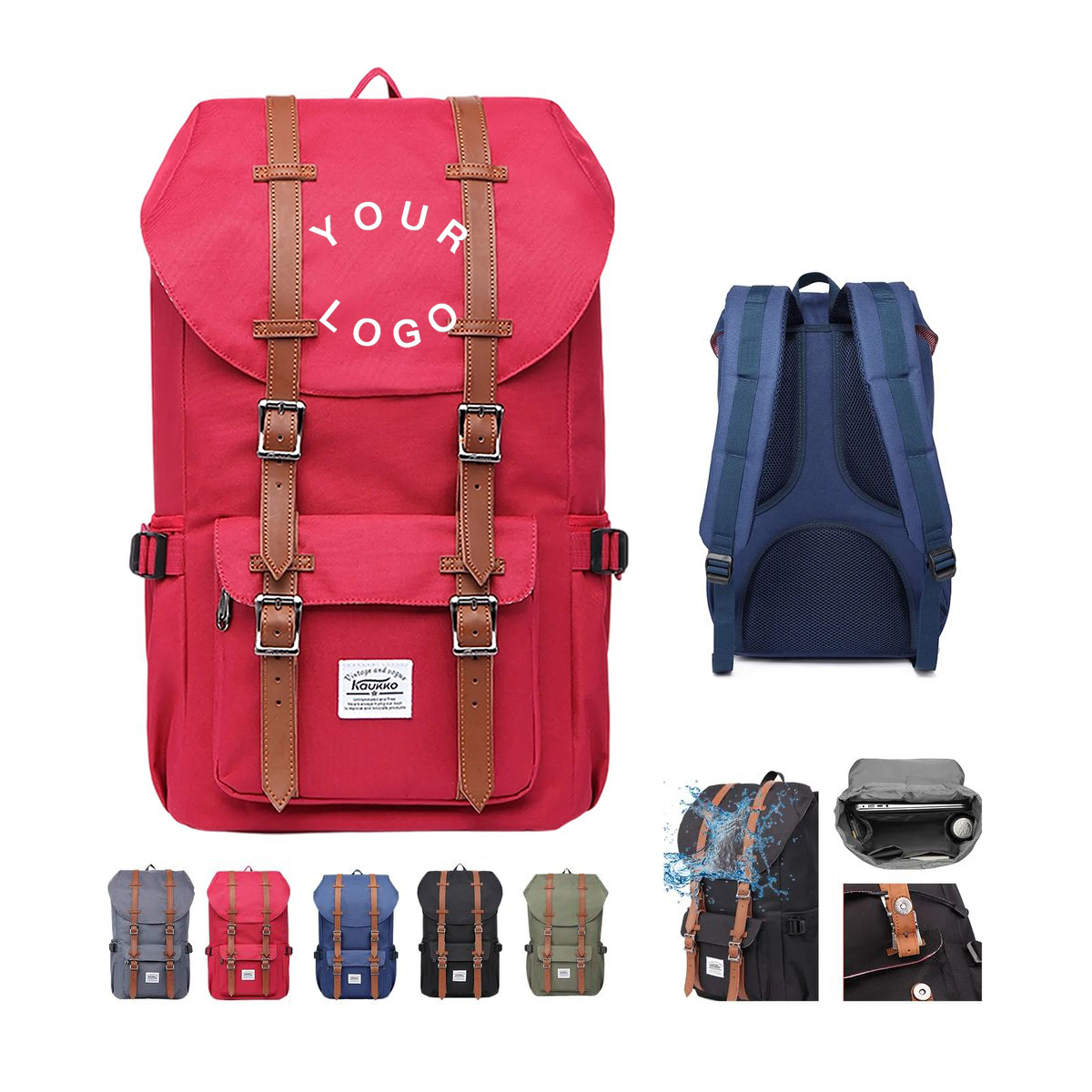 Durable Oxford Laptop Backpack for 15.6 Inch Devices 2