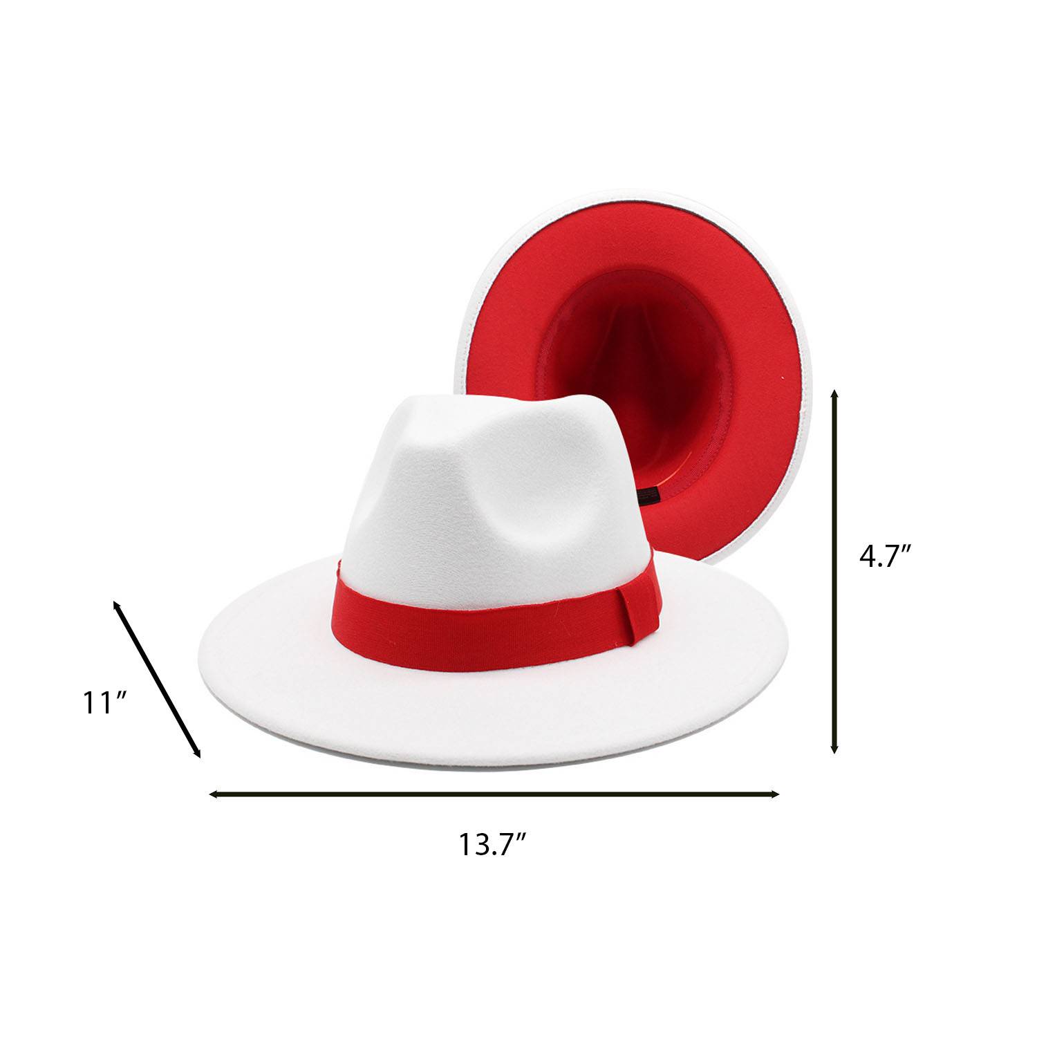 Wide Brim Fedora Hats for Women Men 1