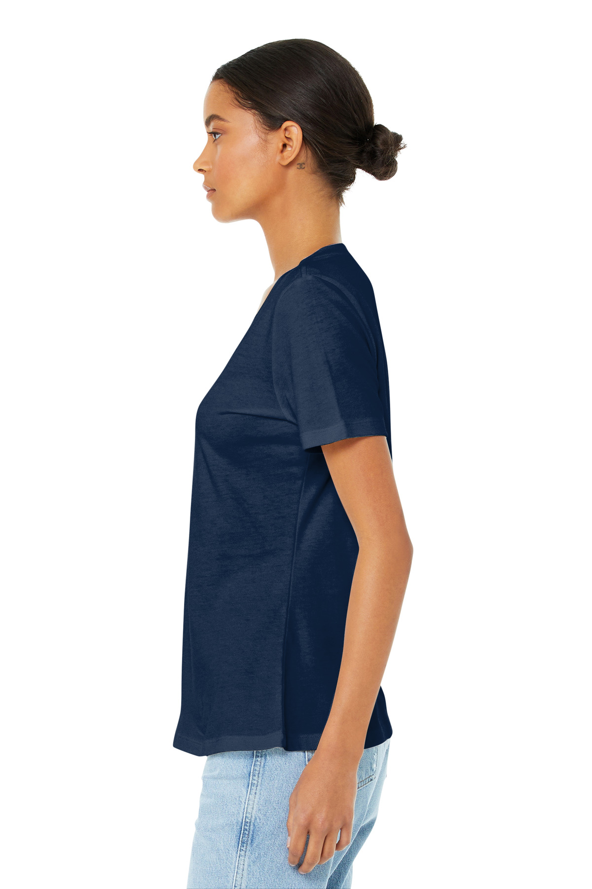 BELLA+CANVAS Women's Relaxed Jersey Short Sleeve V-Neck Tee. BC6405 7