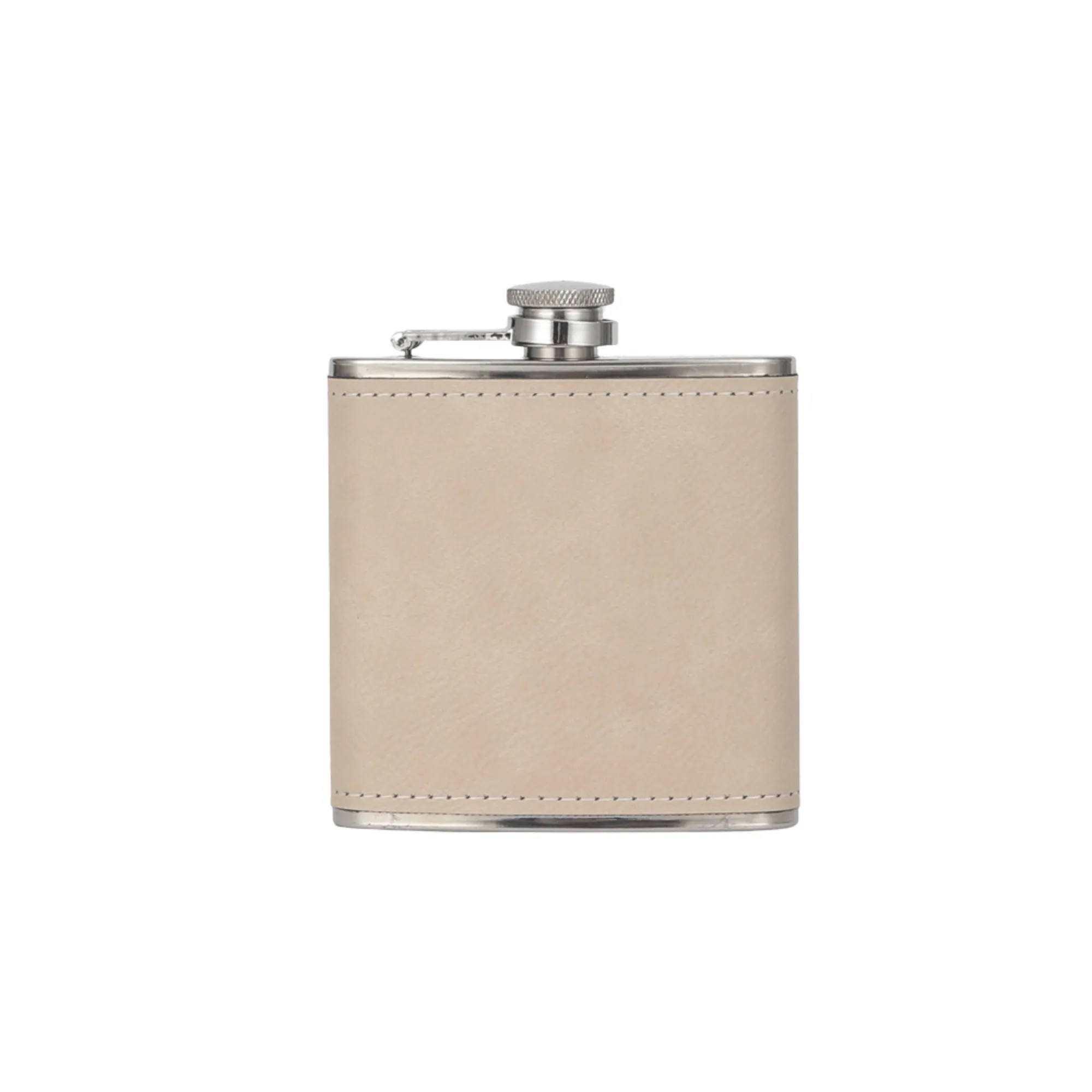 Engraved Leather Hip Flask 6oz 10