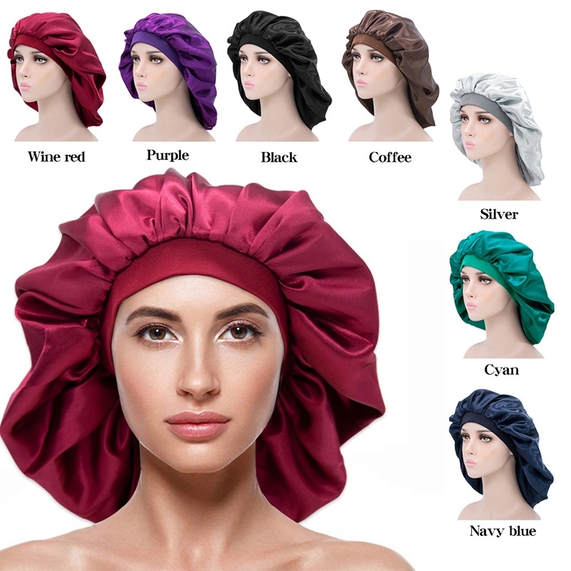 Double Side Bucket HatHeadscarf Sleeping Bonnet Hair Wrap 2