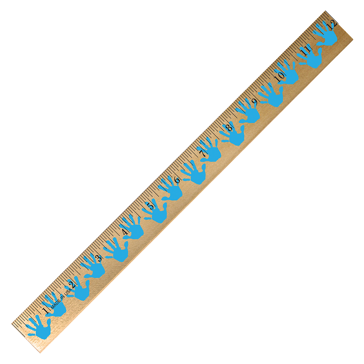 Handprint Background Rulers - Clear Lacquer Finish 1