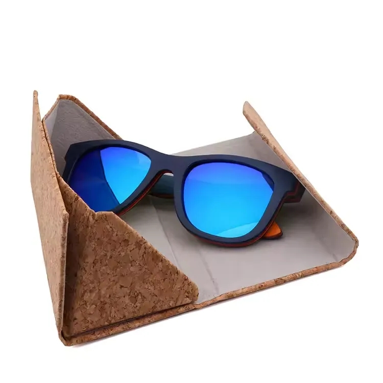Natural Cork Folding Wood Sunglasses Case 3