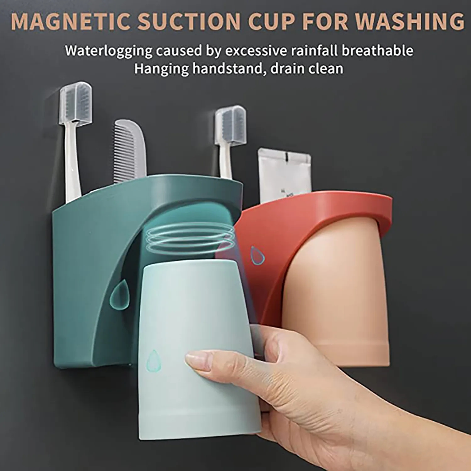 Wall-mounted Toothbrush Storage RackTooth Cup Holder 1
