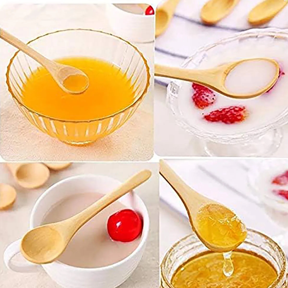 Handmade Small Wooden Spoon Multifunction In Stock Ladle 6