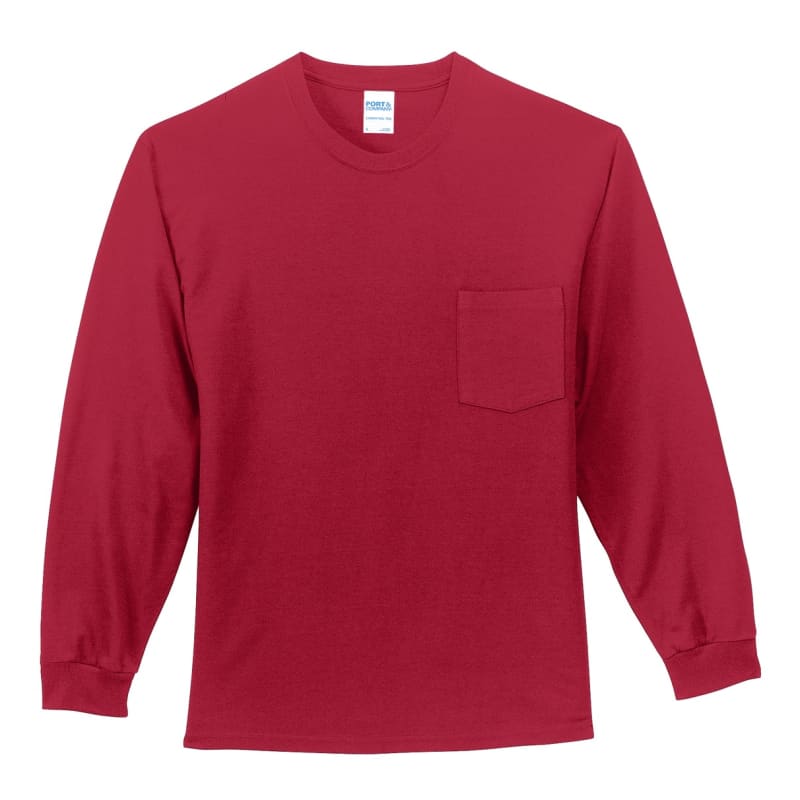 Port & Company Tall Long Sleeve Essential Pocket Tee. 10