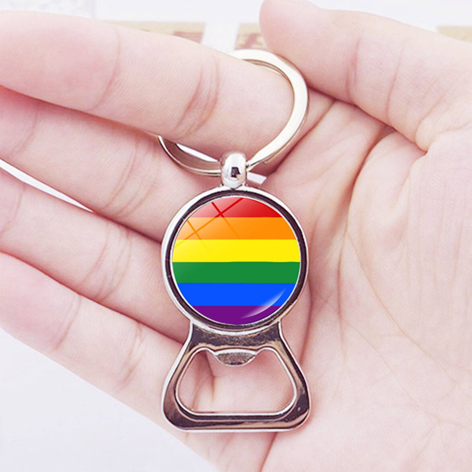 Rainbow Pride Key Chains W/ Bottle Opener 7