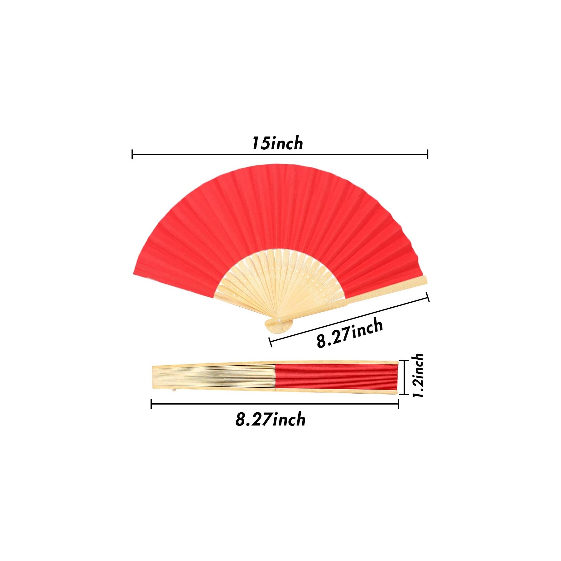 Hand Held Paper Fans Bamboo Folding Fans 2