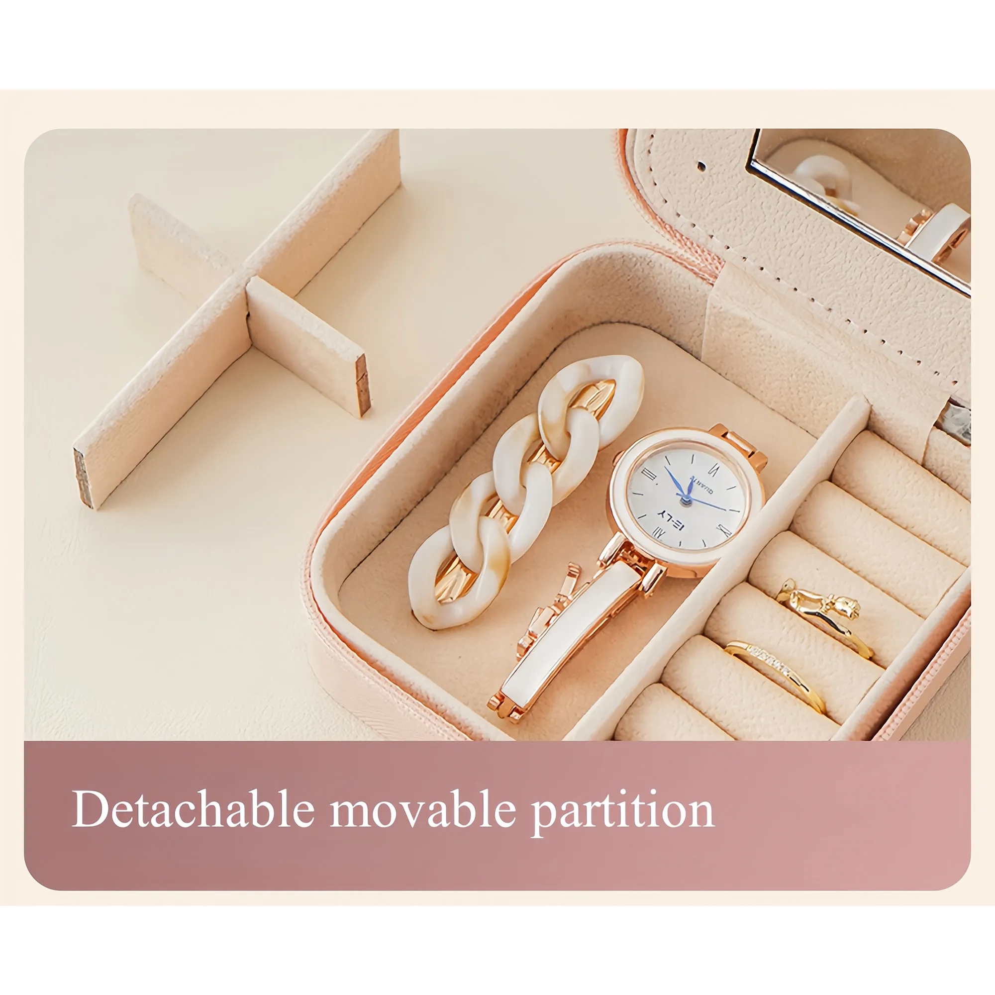 Stylish Jewelry Storage Box With Anti Tangle Design 8