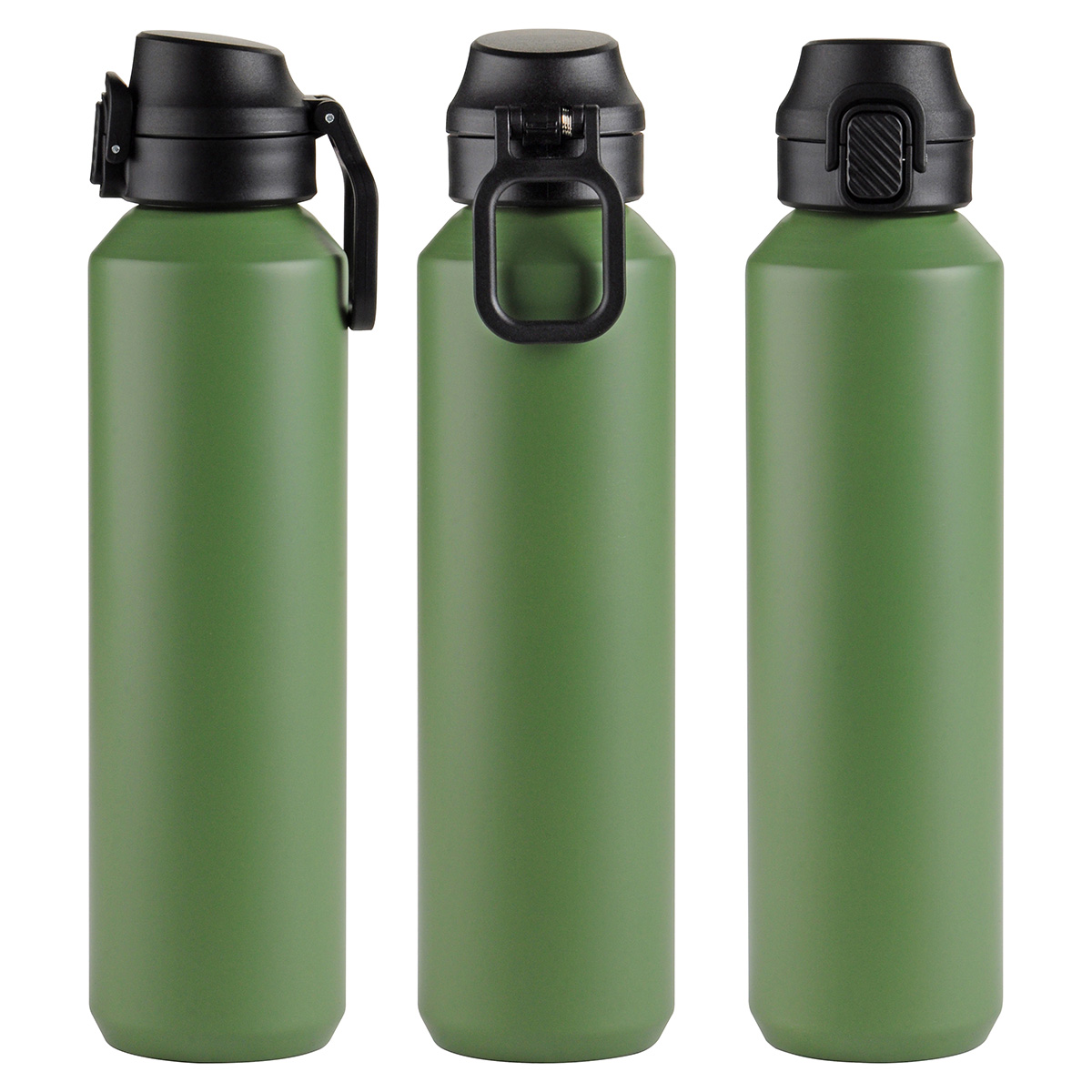 Nexus 27 oz Recycled Aluminum Bottle with Flip-Top Lid and Carabiner 114