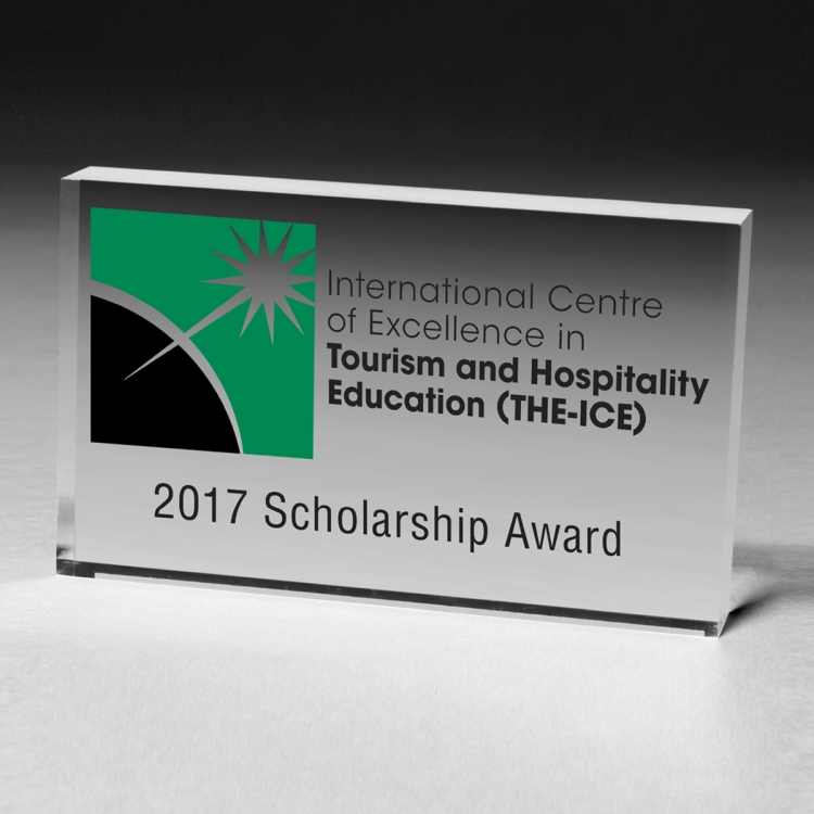 Rect. Acrylic Paperweight - 2-1/2" x 4" x 3/4" - 2043L (Laser) 2