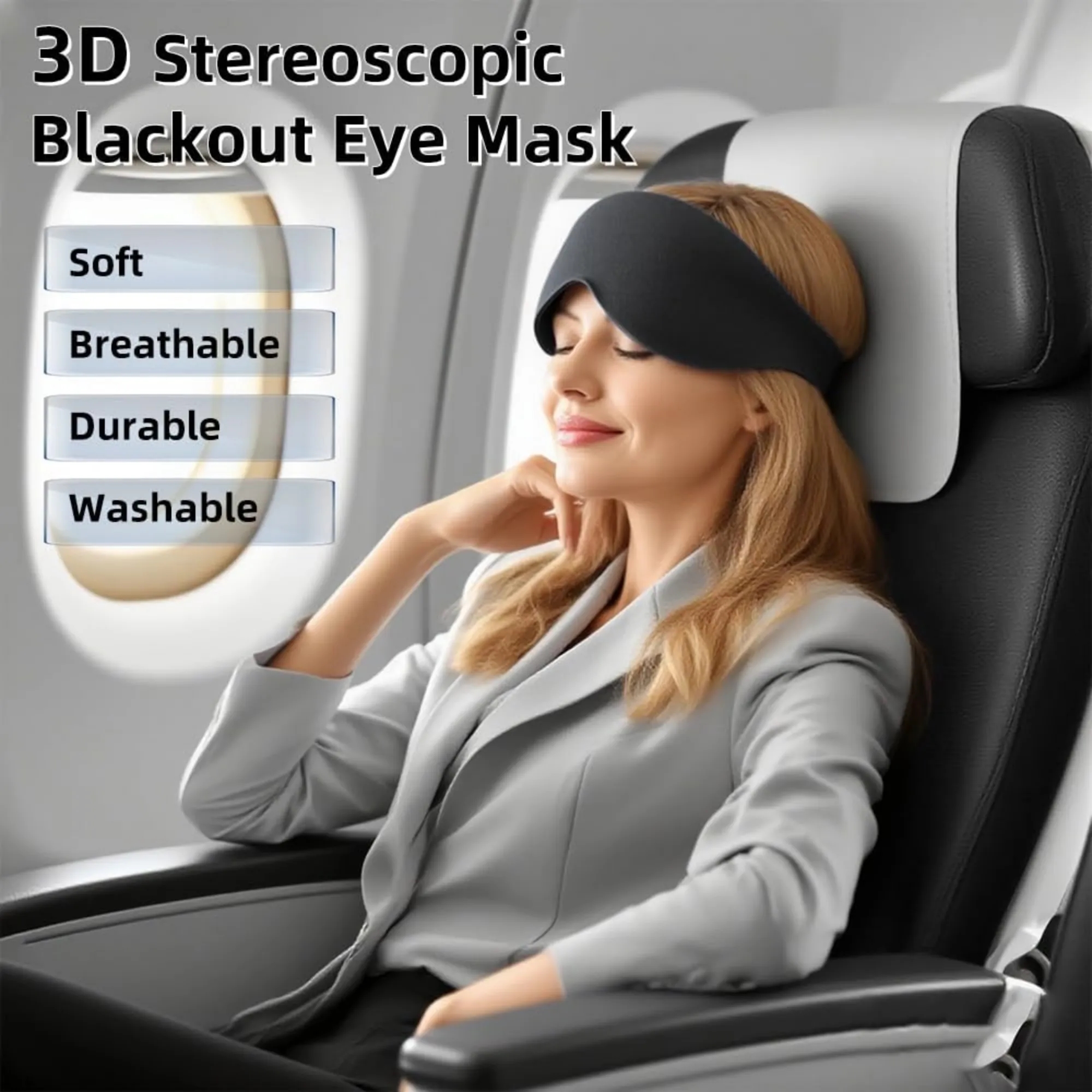 100% Lightproof 3D Ultralight Soft Breathable Sleep Eye Mask 7