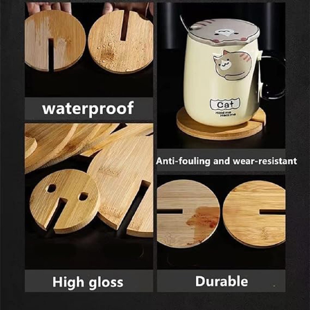 Pig Shaped Bamboo Coaster and Table Top Decoration 6