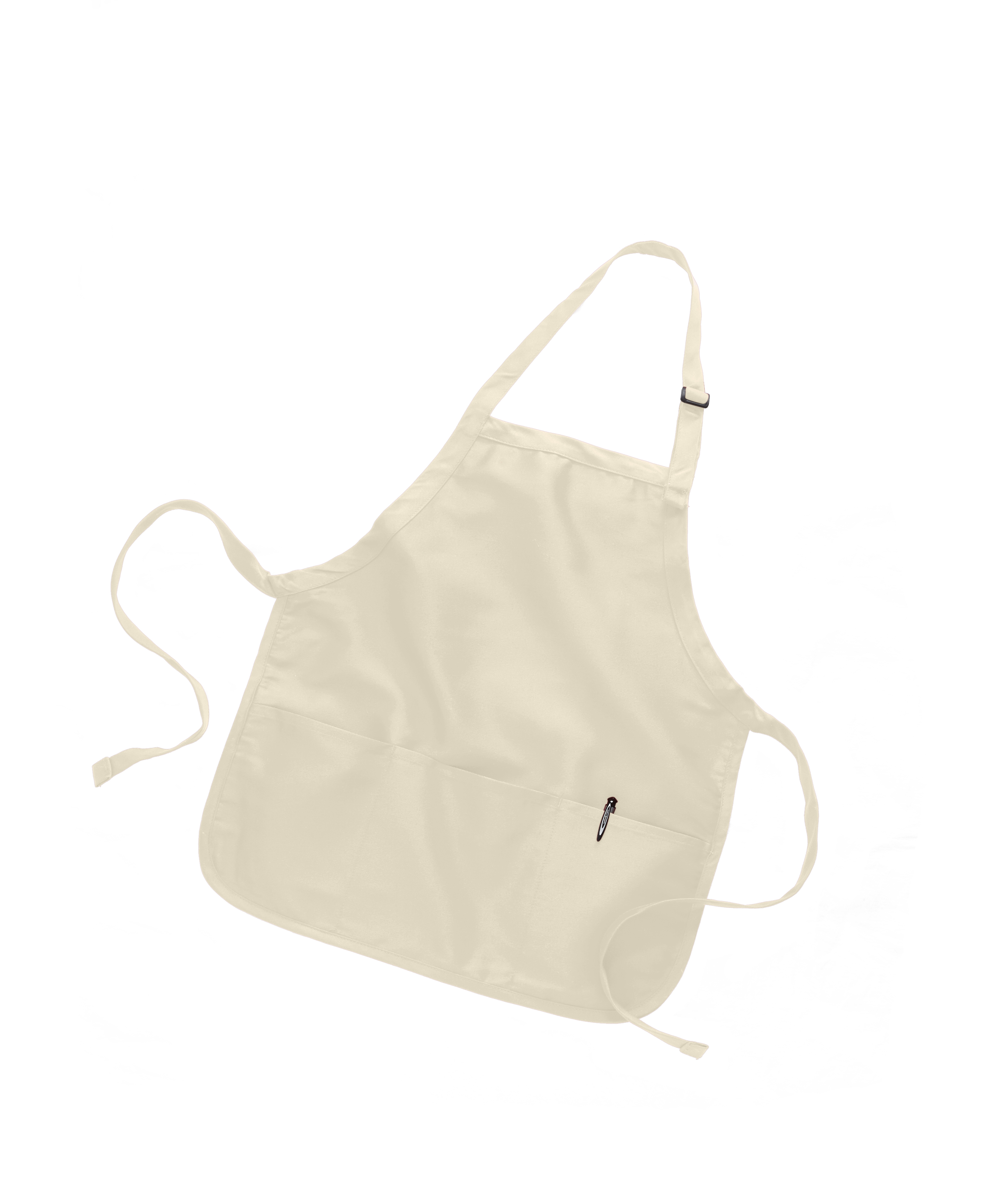 Value Adjustable 3 Pouch Pocket Apron, Blank - White, Natural 4