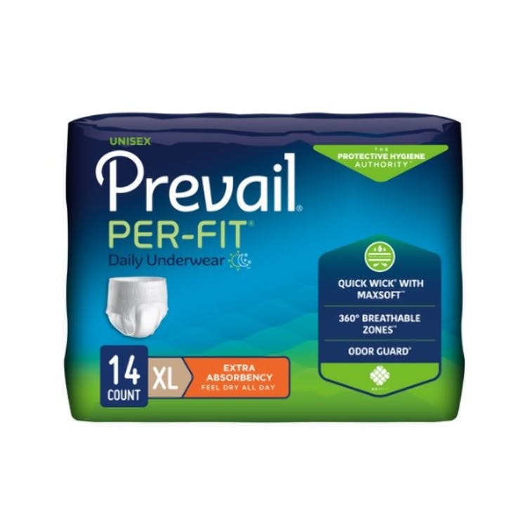 PER-FIT Adult Underwear - X-Large (58"-68") White 1