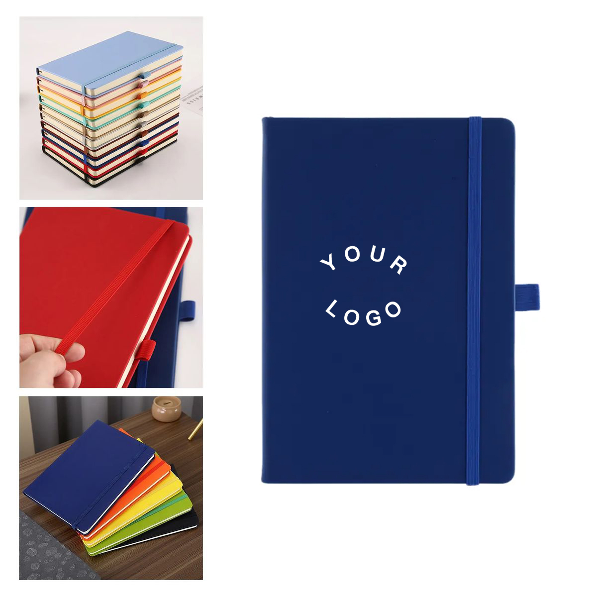 A5 Notebook with Elastic Closure and Ballpoint Pen 2
