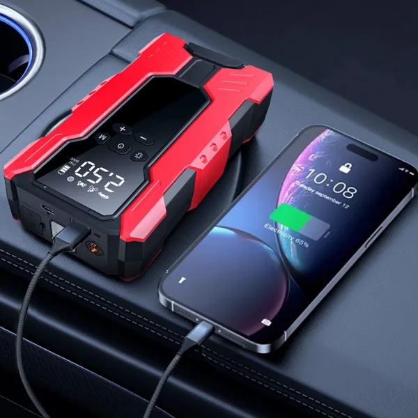 12V Car Emergency Jump Starter with Air Compressor 1