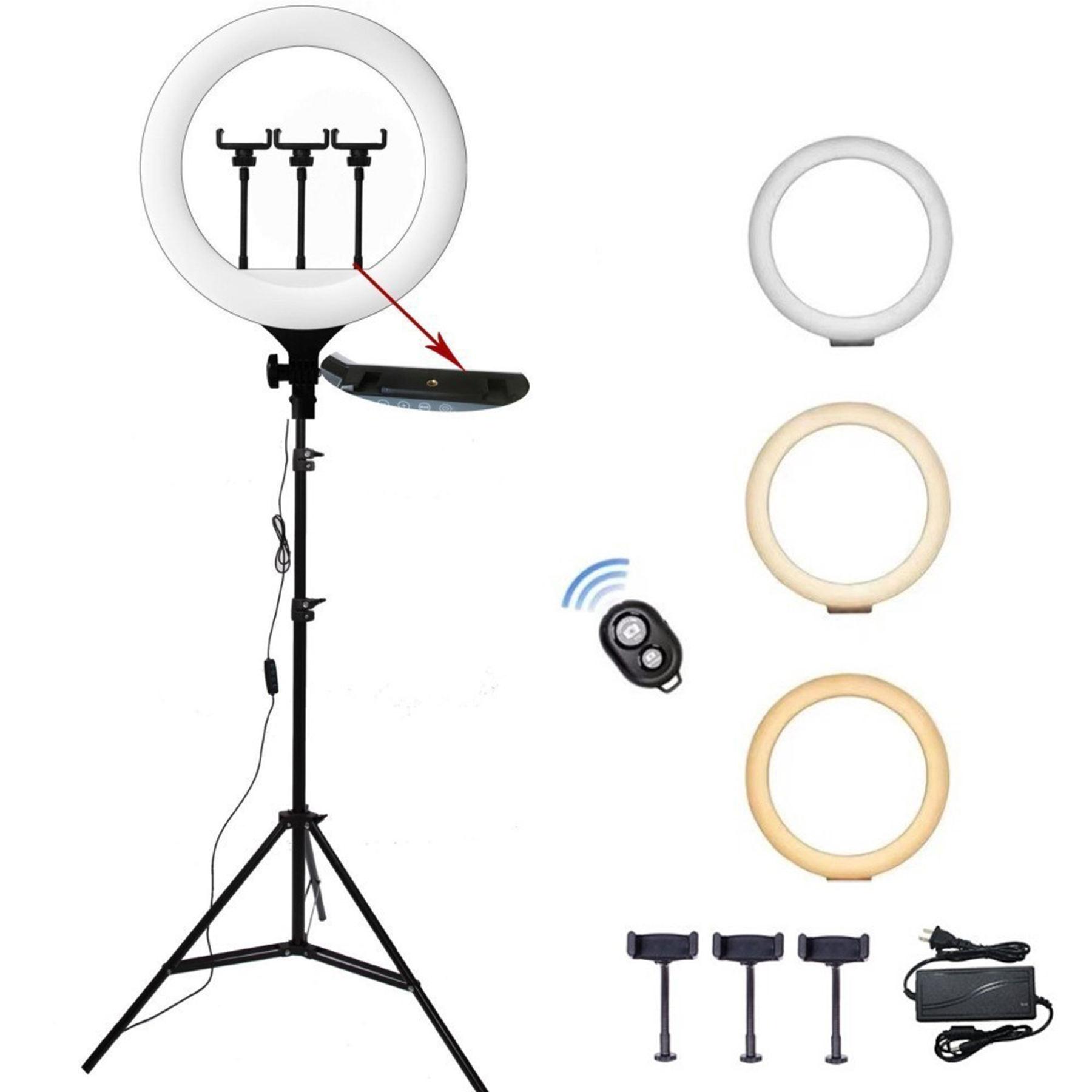 Remote Led Selfie Ring Light Live Photo Lamp 3