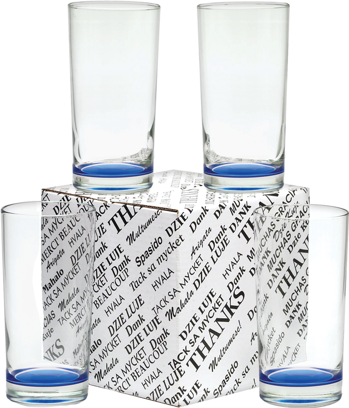 12 oz. Deluxe Beverage Thank You Set - Deep Etched 9