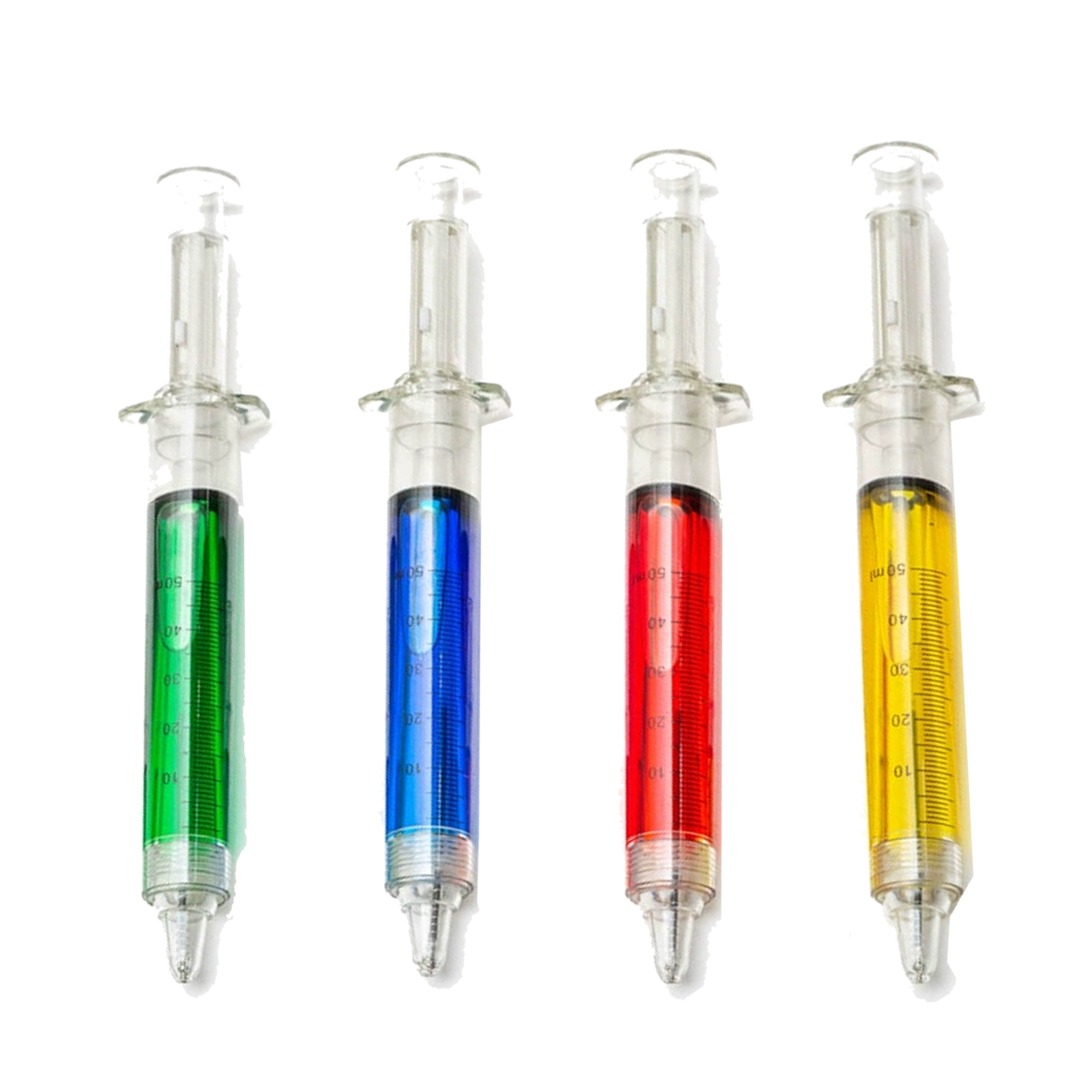 5.3"L X 0.5"W Syringe Shape Ball Point Pen 2