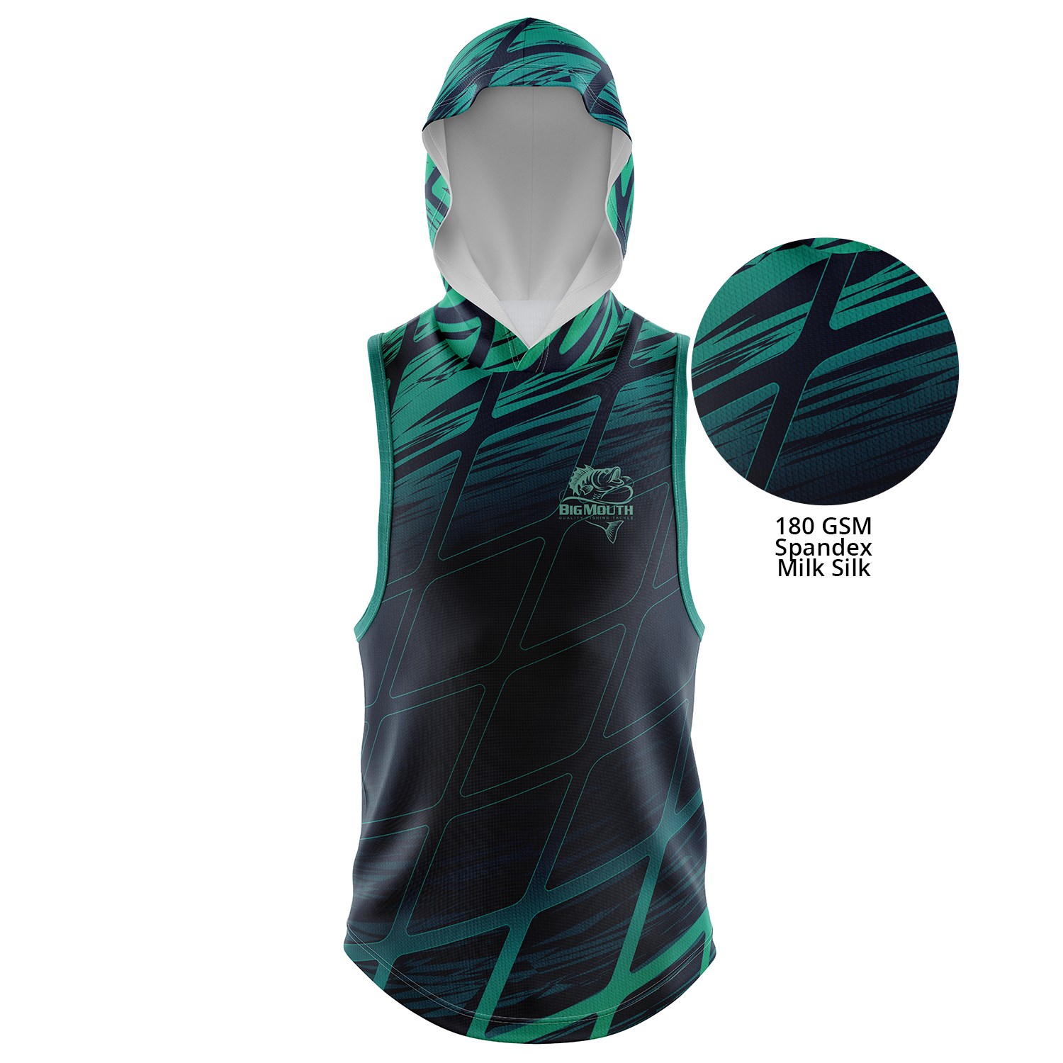 Men's 180 GSM Spandex Milk Silk Sleeveless Pullover Hoodies 3