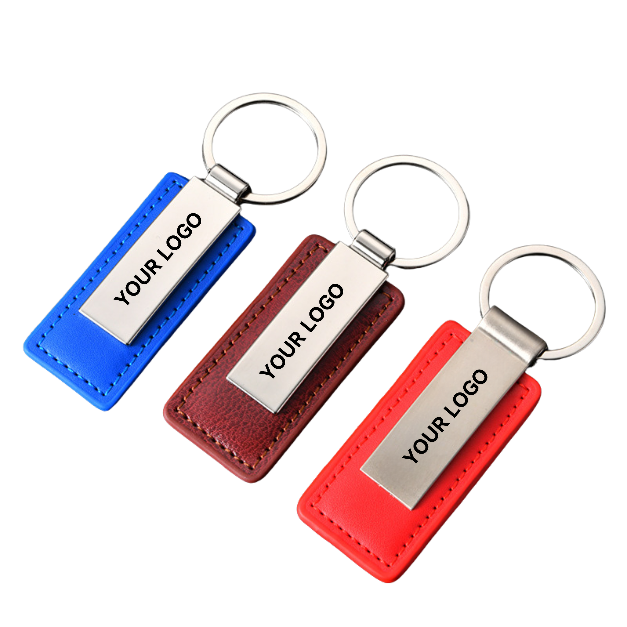 Stylish Metal and Leather Car Keychain 2