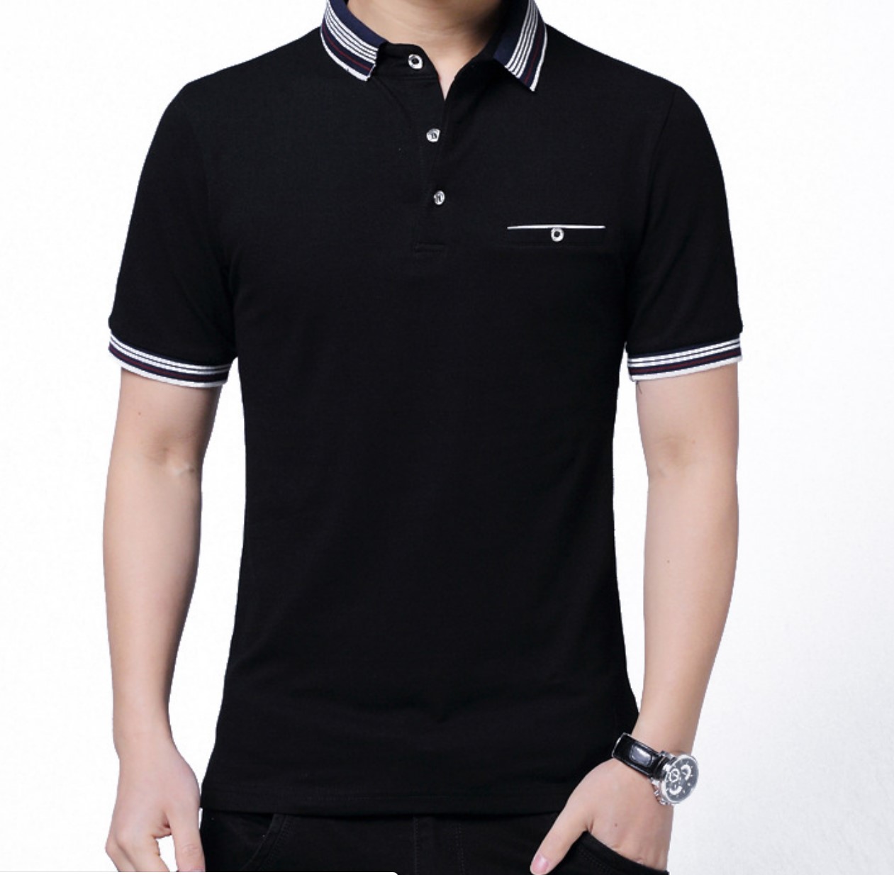 Classic Color Blocked Polo Shirt 5
