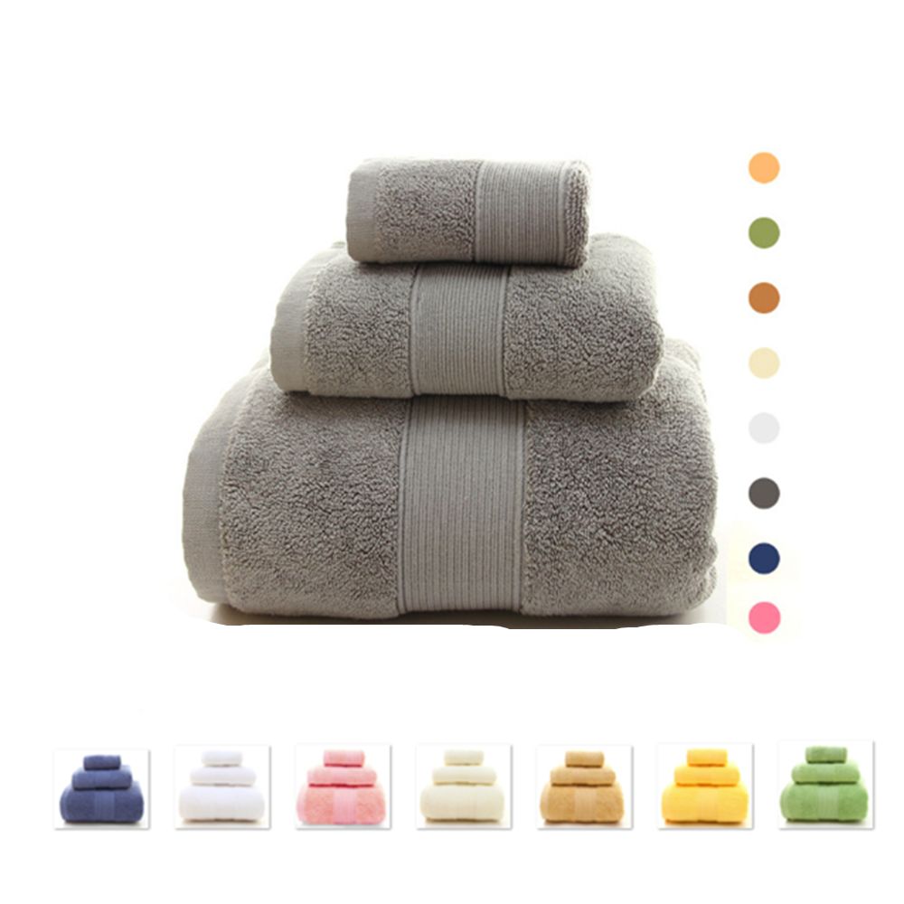 3 Piece Combed Cotton Towel Gift Set 3