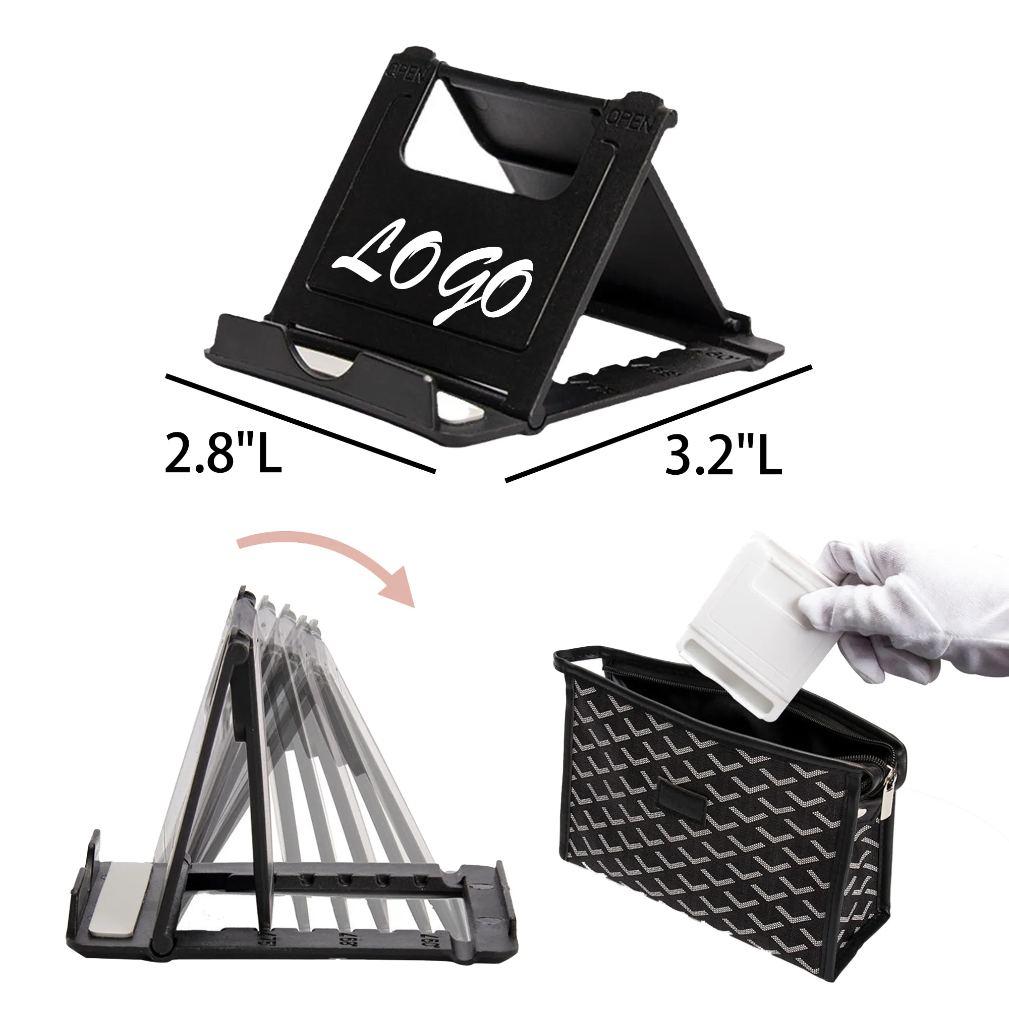 Desktop Portable Folding Mobile Phone Stand Adjustable Angle 7
