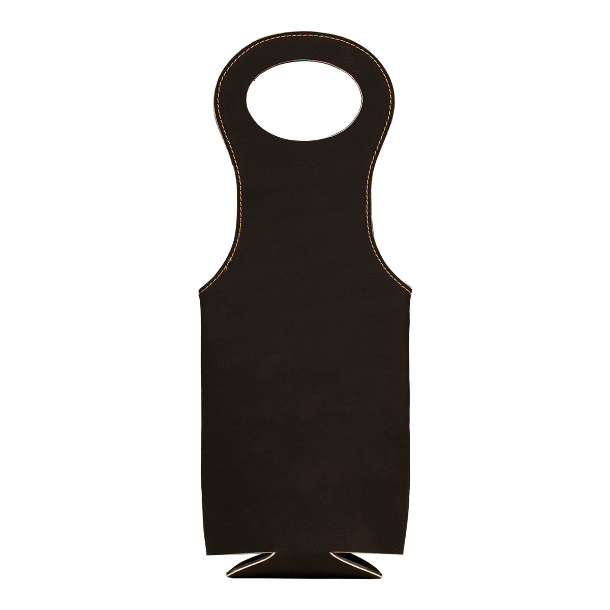 Black/Gold Leatherette Wine Bag 1