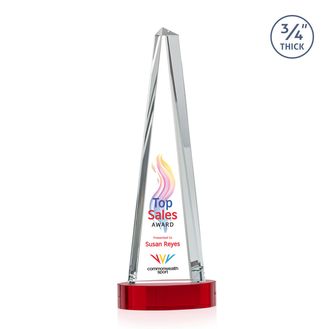 Majestic Tower VividPrint™ Award on Alberton Base - Red 3