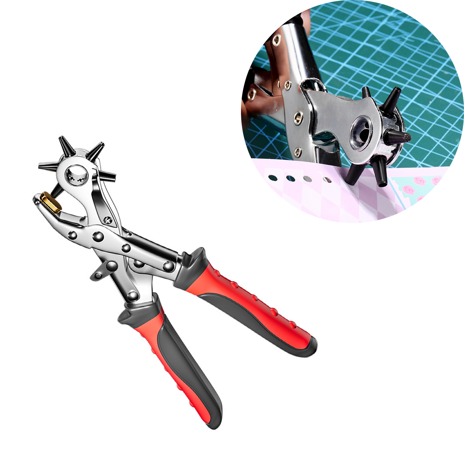 Heavy-Duty Rotary Leather Hole Punch Tool 3