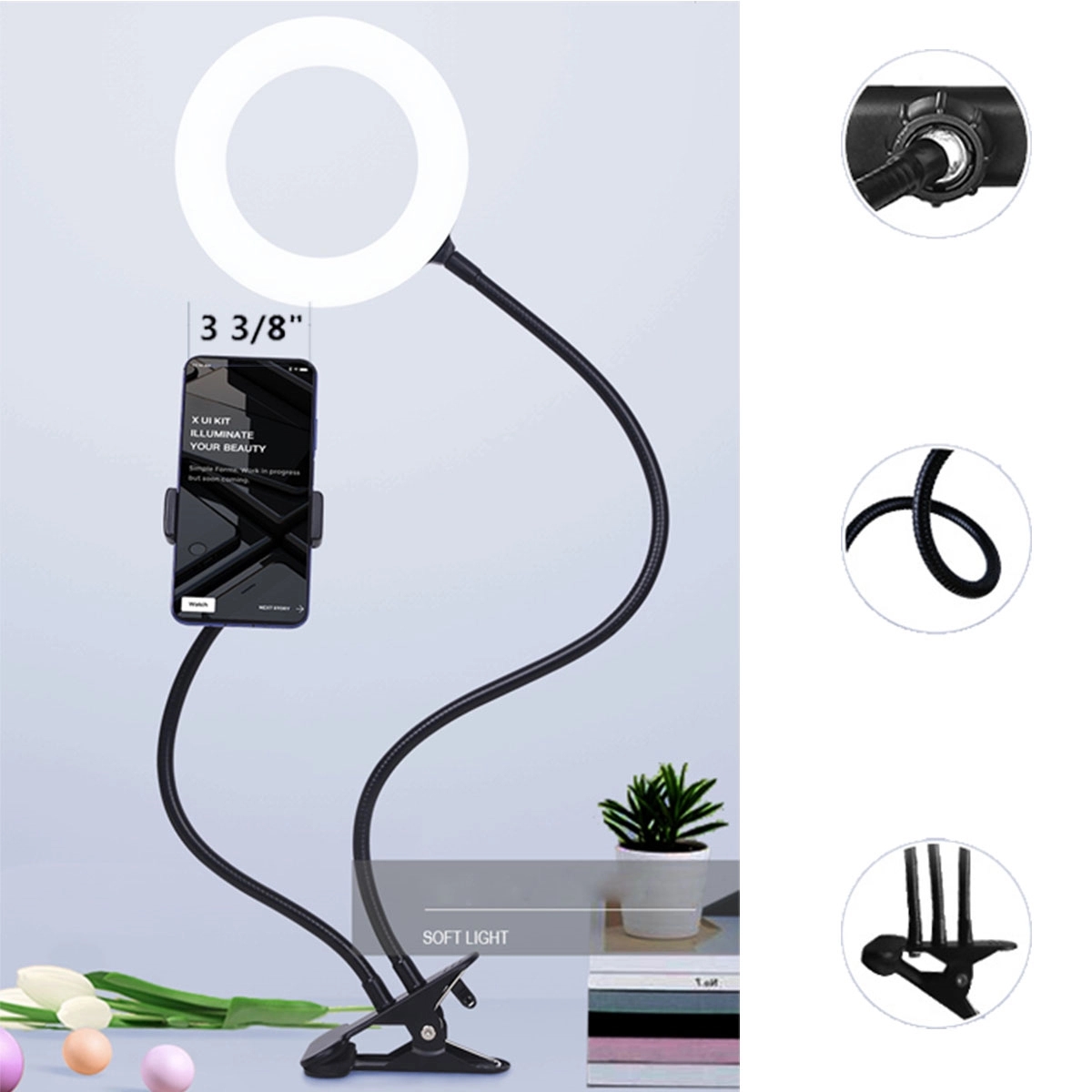 6.3'' Selfie Ring Light With Phone Holder 4