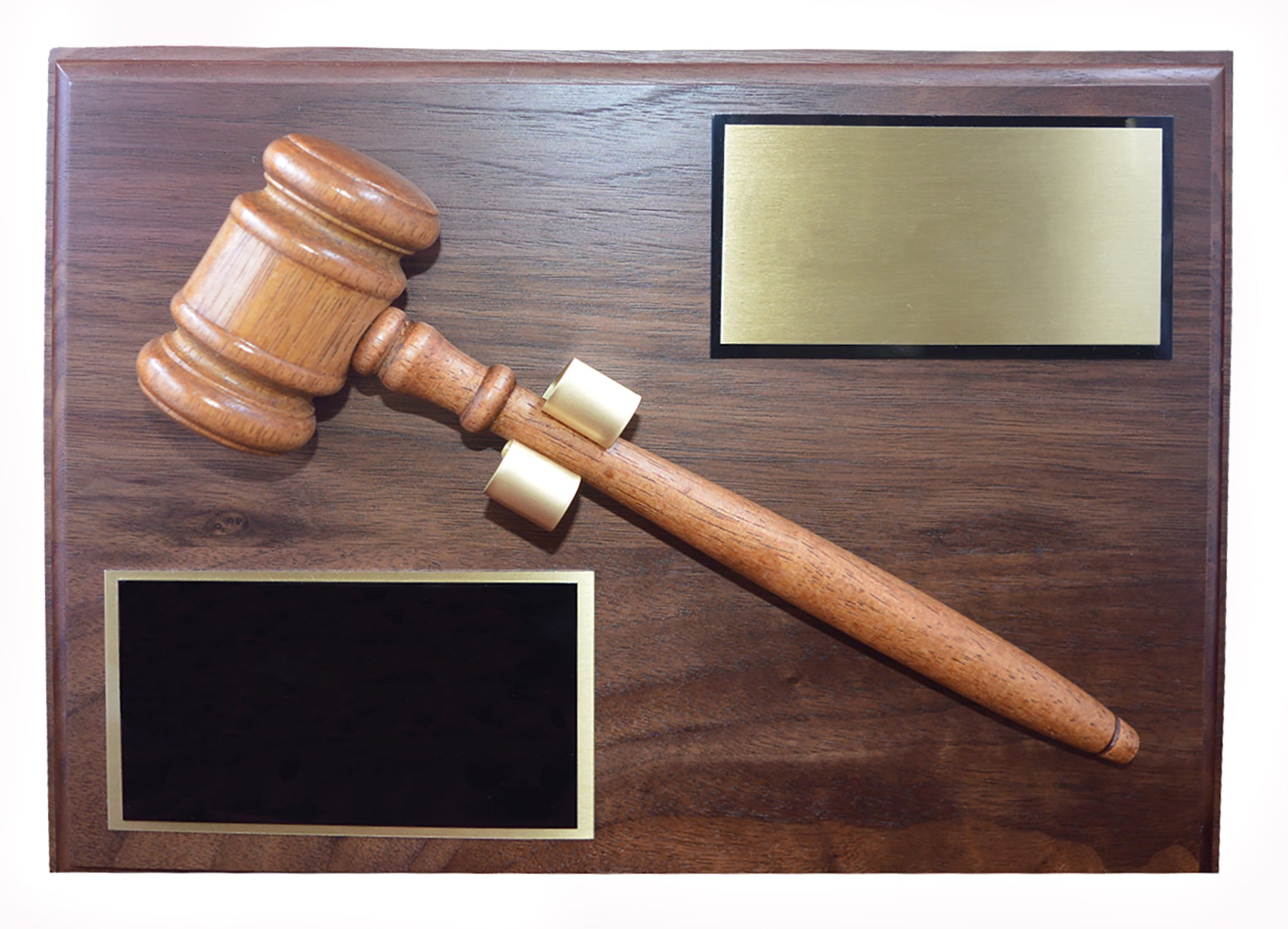 Walnut Gavel Plaque (Removable Gavel) 1