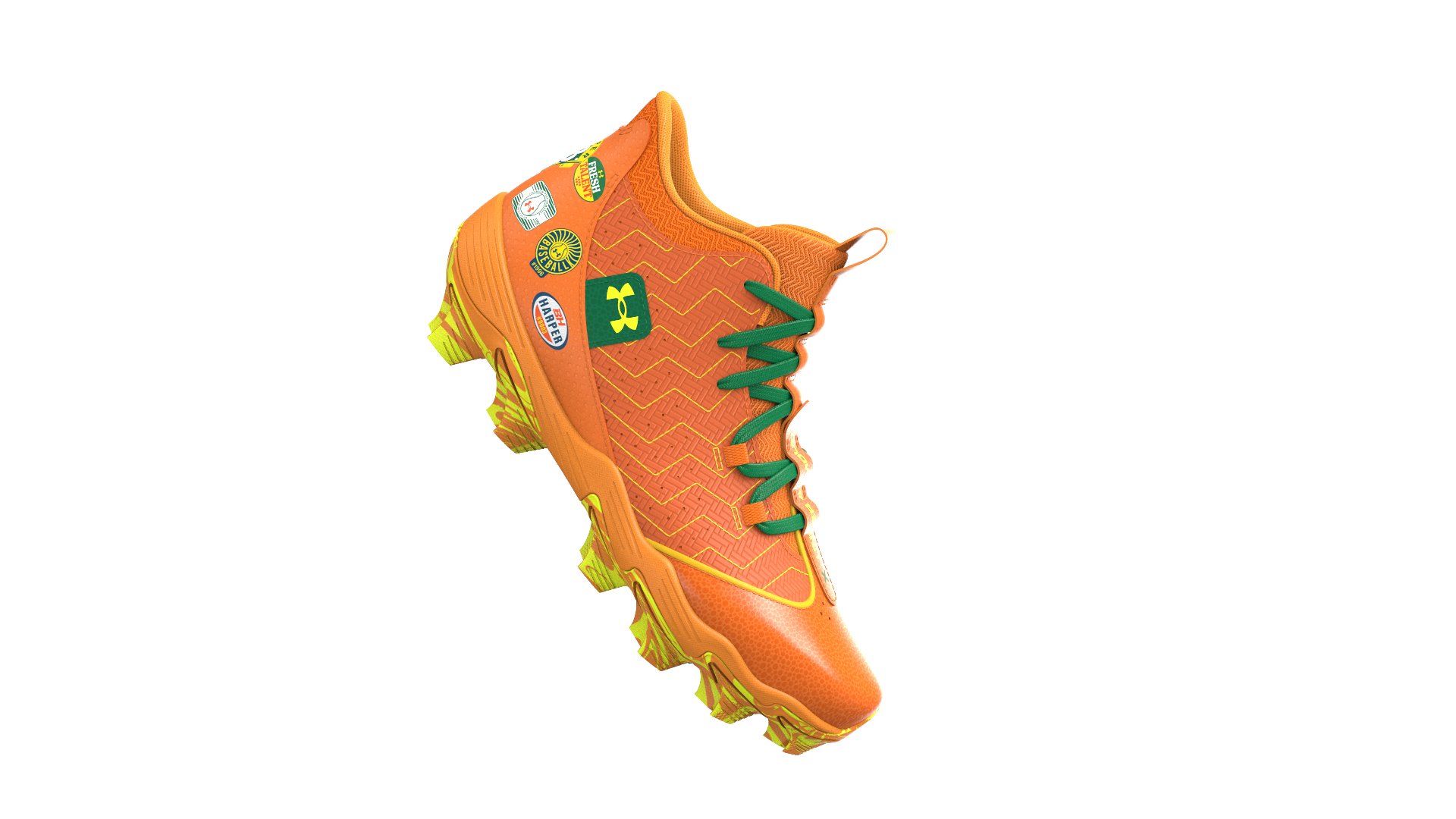 UA Harper 9 'Bring The Juice' Jr. Boys' Baseball Cleats 2