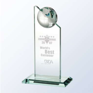 Globe Pinnacle Jade Glass Award - Medium 2