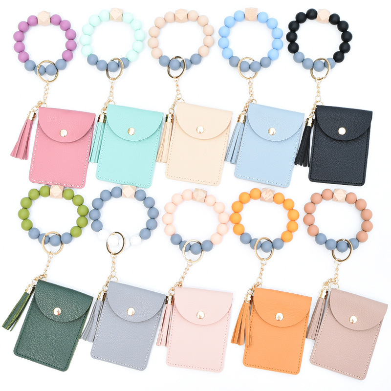 Silicone Bead Tassel Key Ring 2