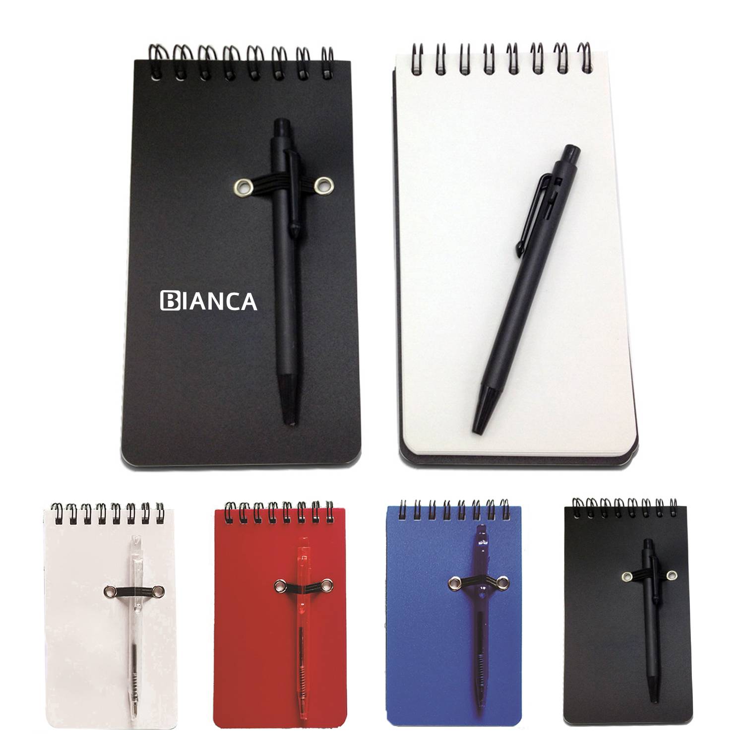Mini Small Pocket Notebook W/ Pen Holder 7