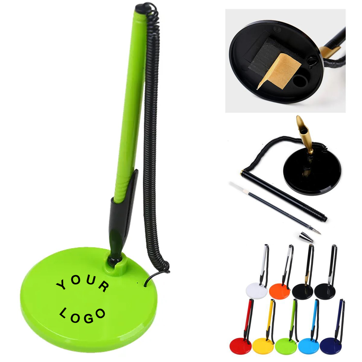 Plastic Stable Base Office Fixed Pen 2