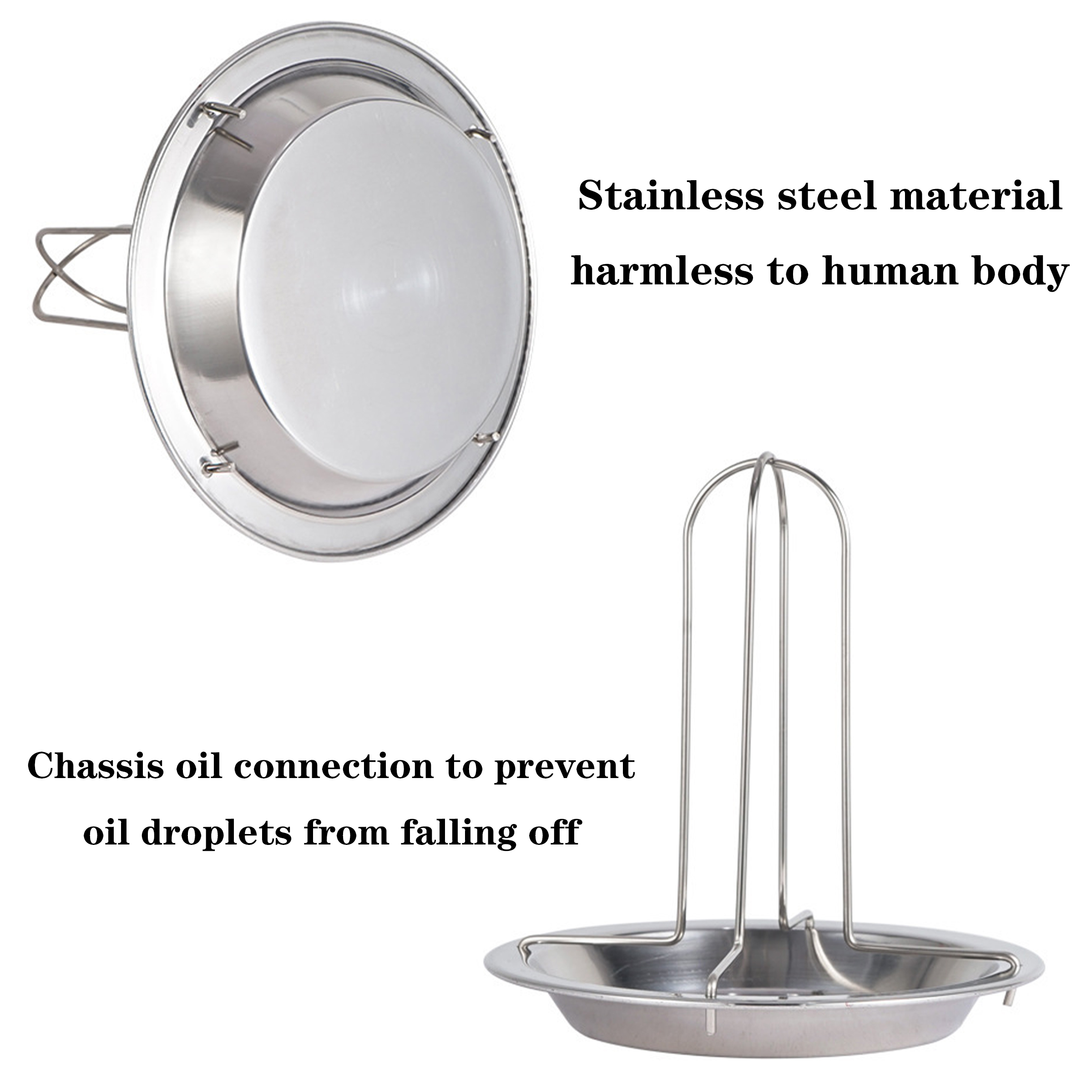 Carbon Steel Outdoor Camping Thick Roasted Chicken Stand 5