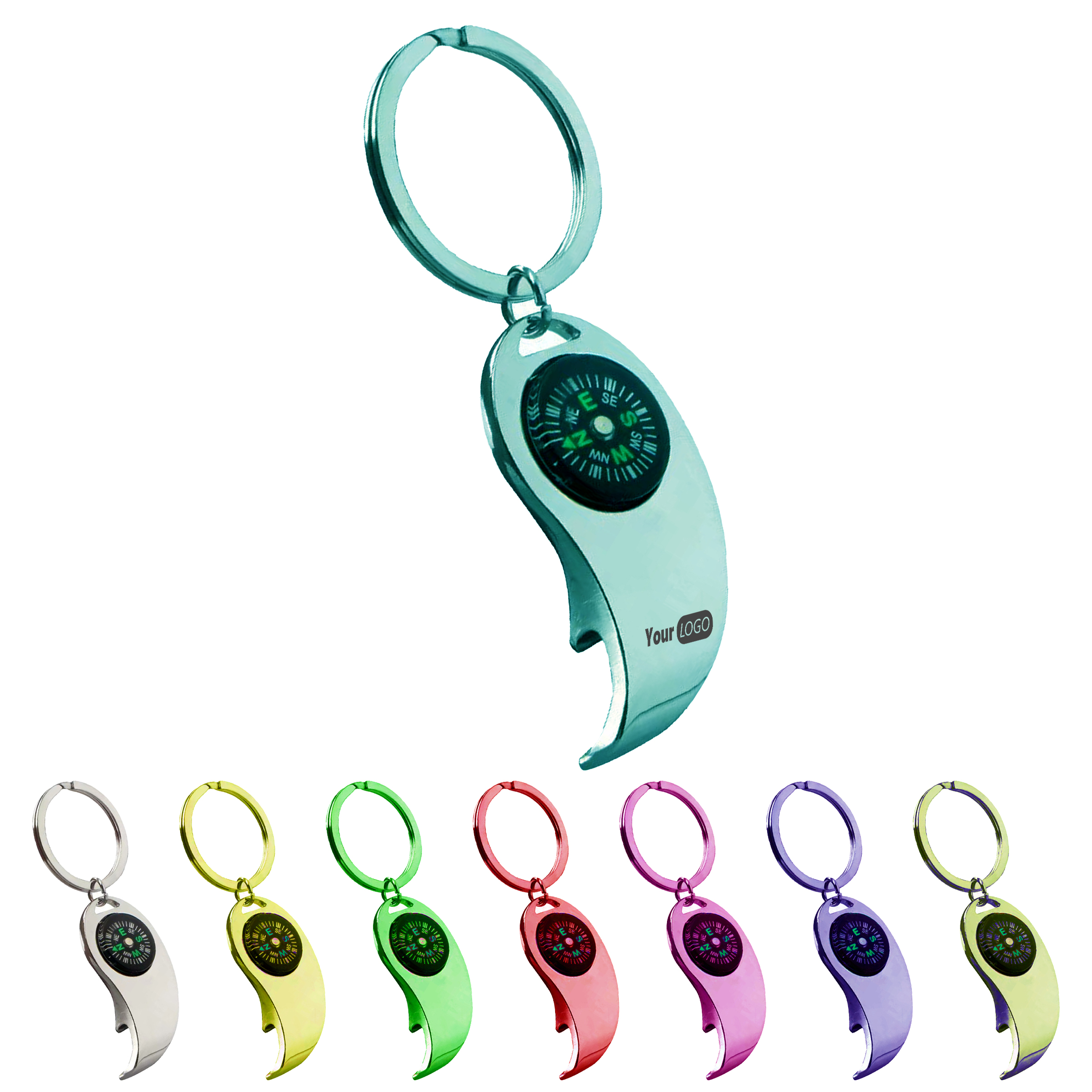 Aluminum Durable Bottle Opener Compass Keychain For Everyday Adventures 2