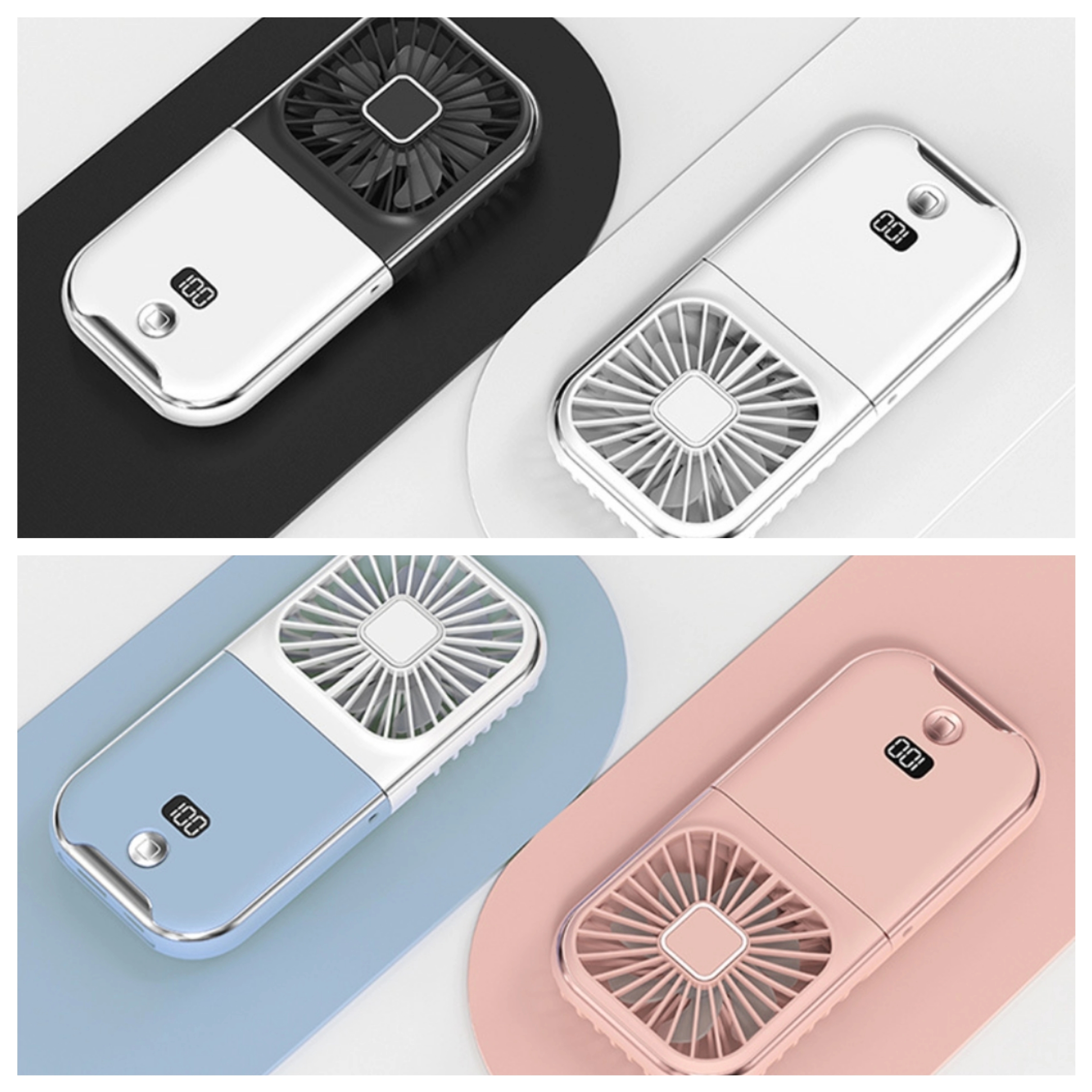 Custom Multifunctional Mini Fan Power Bank Phone Holder 6