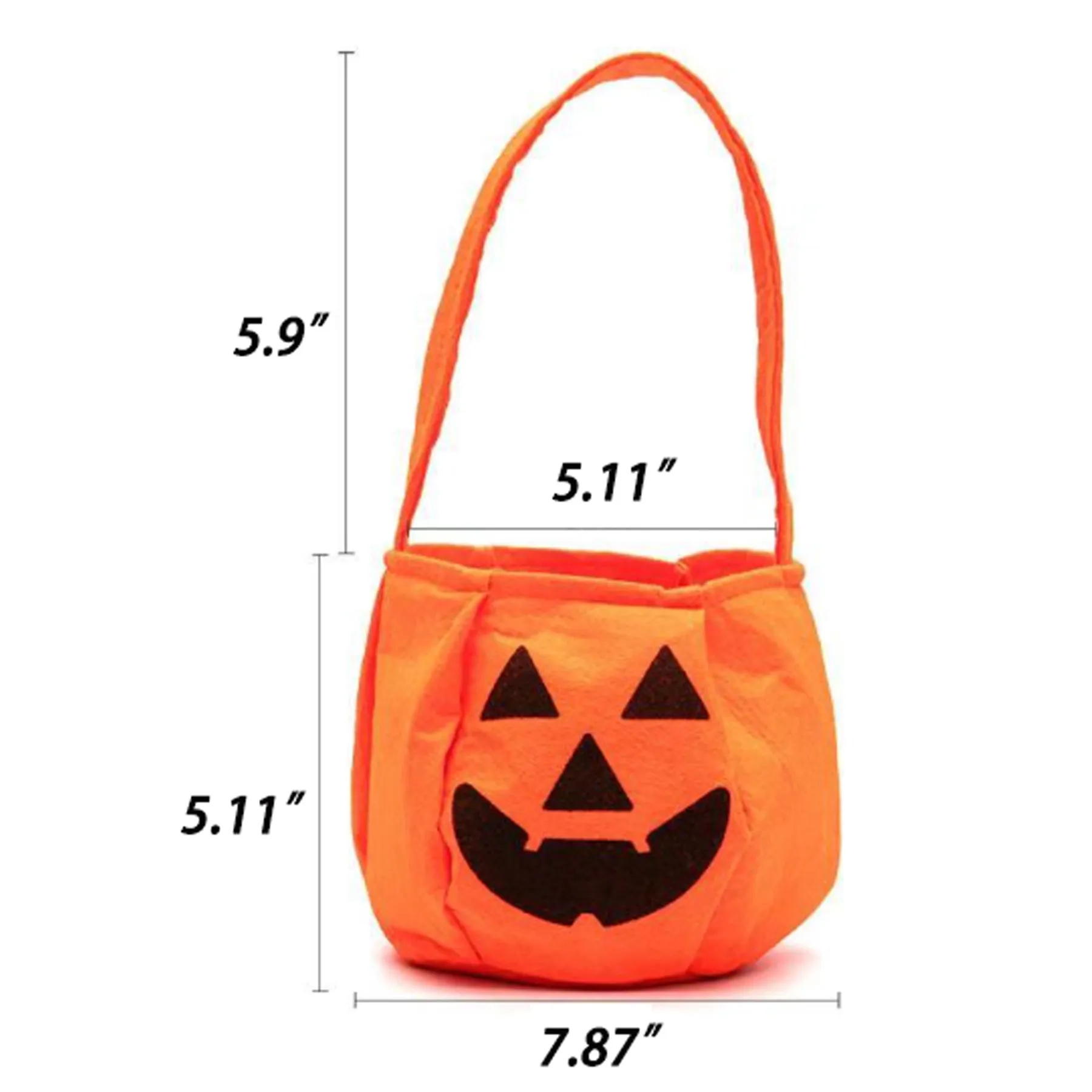 Halloween Candy Nonwoven Smile Three dimensional Pumpkin Bag 3