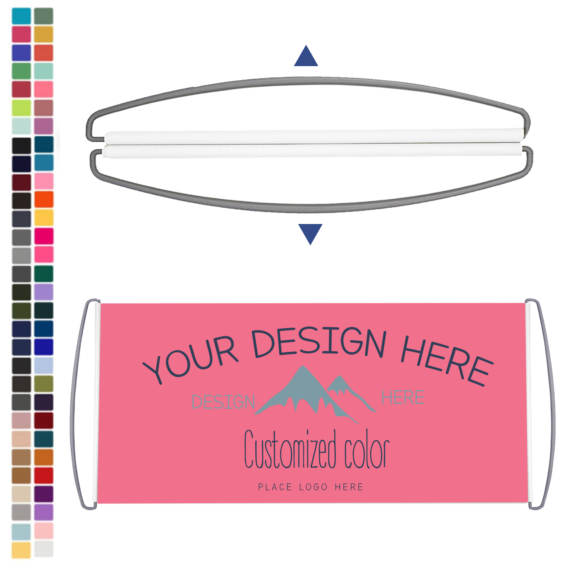 Hand Scrolling Cheering Roll-up Custom Banner Full Color 2